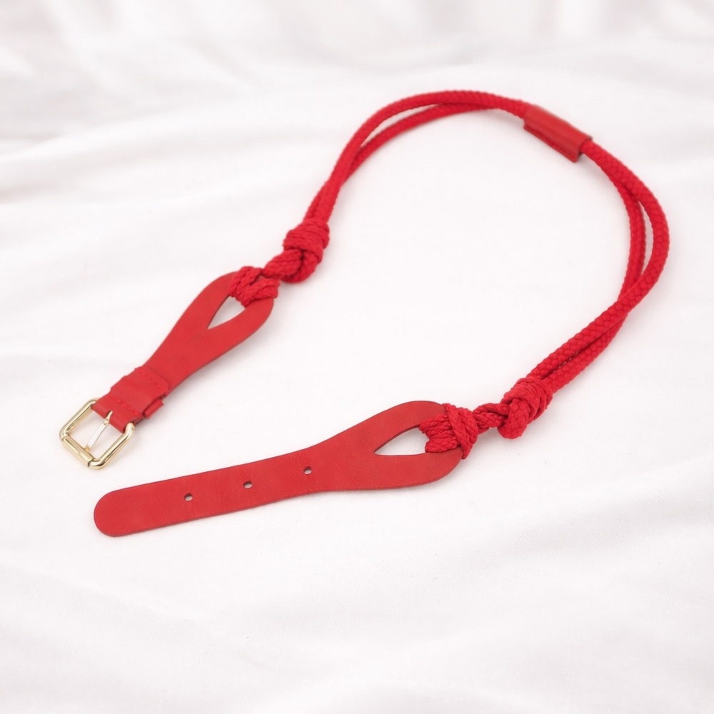 RED VALENTINO red/gold leather belt